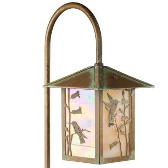 Patina Hummingbird Garden Light