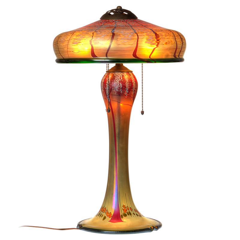 Er Art Glass Extra Large Table, Old Glass Table Lamps